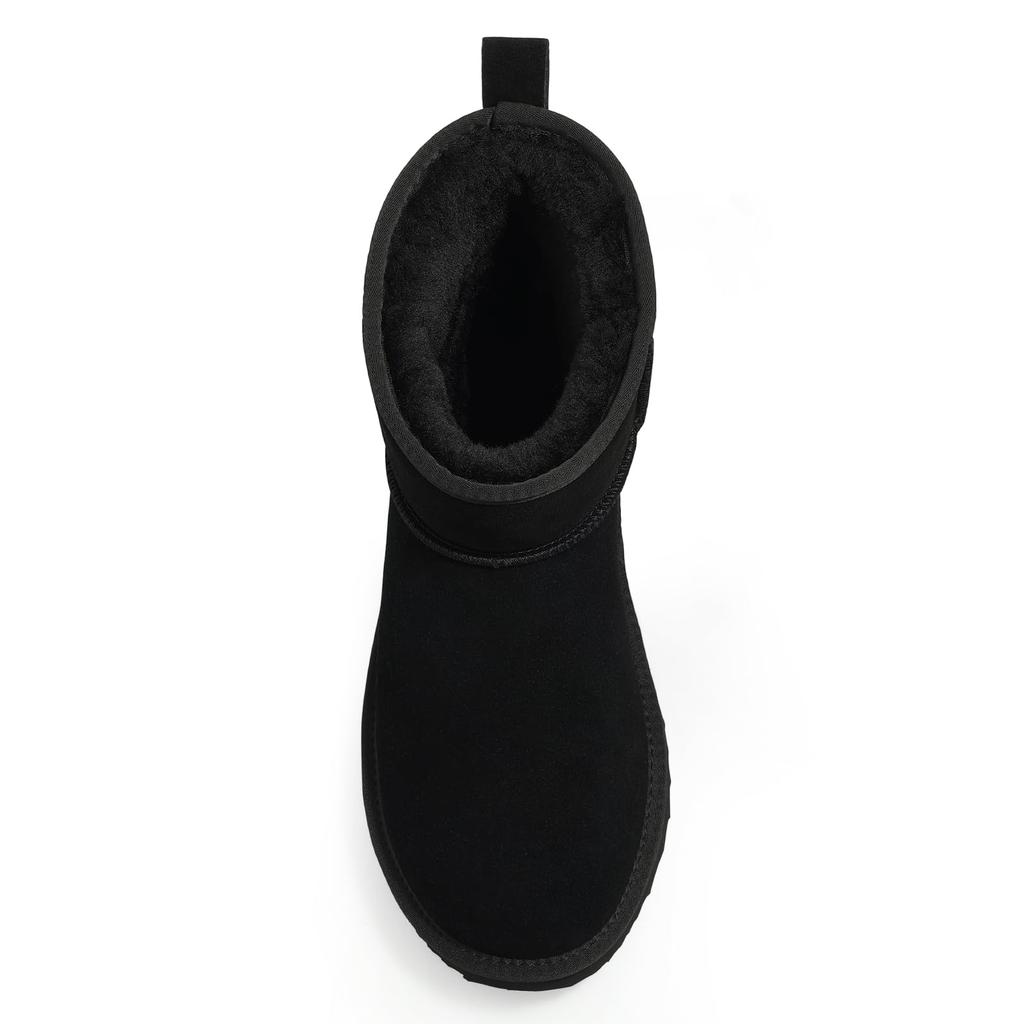 Fashion Litfun Echte Wildleder Mini Stiefel Für Damen Winter Neue Stiefeletten Flauschig Warm Gemütlich Schneestiefel Fellgefüttert Outdoor Damen Baumwollstiefel