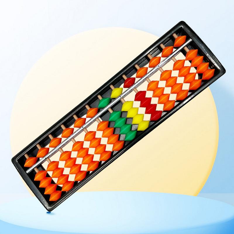 13 Digit Rods Standard Abacus Children's Plastic Abacus Soroban Calculator Counting Tool Mathematics Beginners Caculating Toy