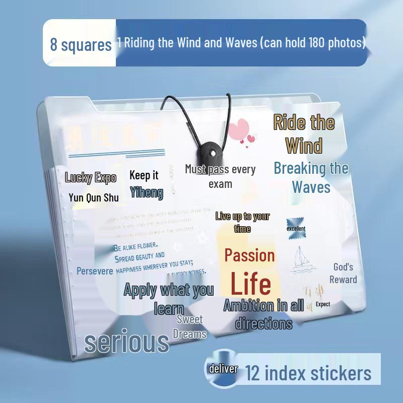 A4 Accordion Stand-up Folder: Multi-layer Document & Test Paper Bag for Students