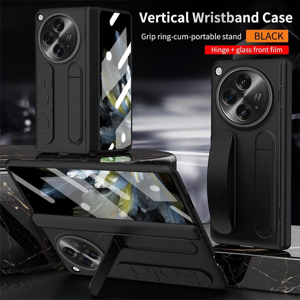 OnePlus Open Case: Full-Coverage Drop-Proof Design with Wrist Strap & Vertical Stand