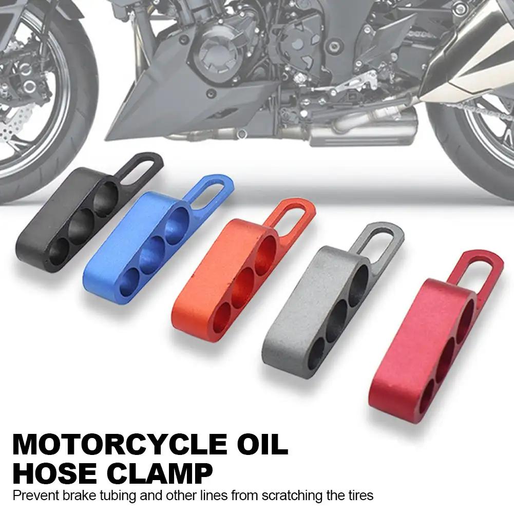 Universal Motor Aluminum Alloy Brake Hose Clip Motorcycle Brake Hose Clip Multifunctional Protector Clamp For Honda Yamaha BMW