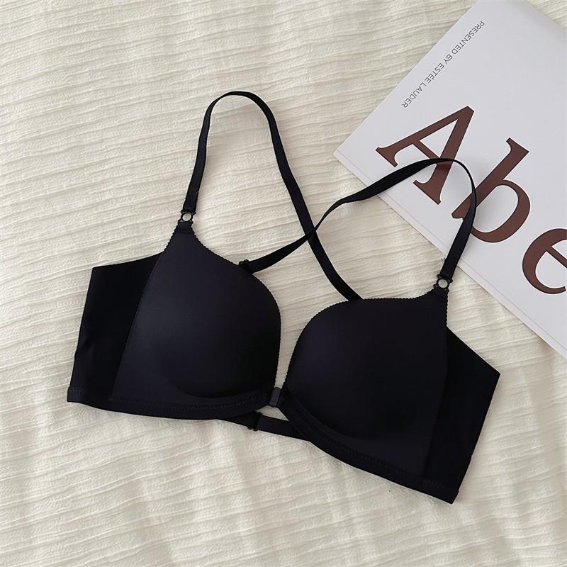 Wear more strategies, underwear women's small breasts gather front buckle type seamless adjustment type large U-shaped beautiful back sexy bra cover