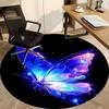 1pc Butterfly Wings Office Round Area Rug, Indoor Mat Suitable ForOffice, Under Office Chairs Bedroom Living Room Home Decor, Room Deco T104