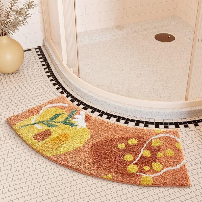 Bellis Perennis Bathroom Carpet With Unique Shape For Home Comfort Shape Bridge,40x75cm