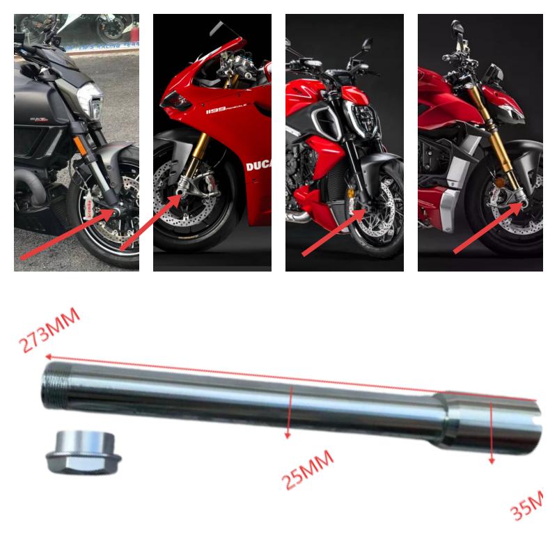 

Suitable for Ducati Panigale 899 1199 1199R 1199S 959 1299 1299R 1299S V2 V4 V4R V4S Xdiavei Dark Diavel1200 1260 V4 Front Wheel Axle Spindle Rod
