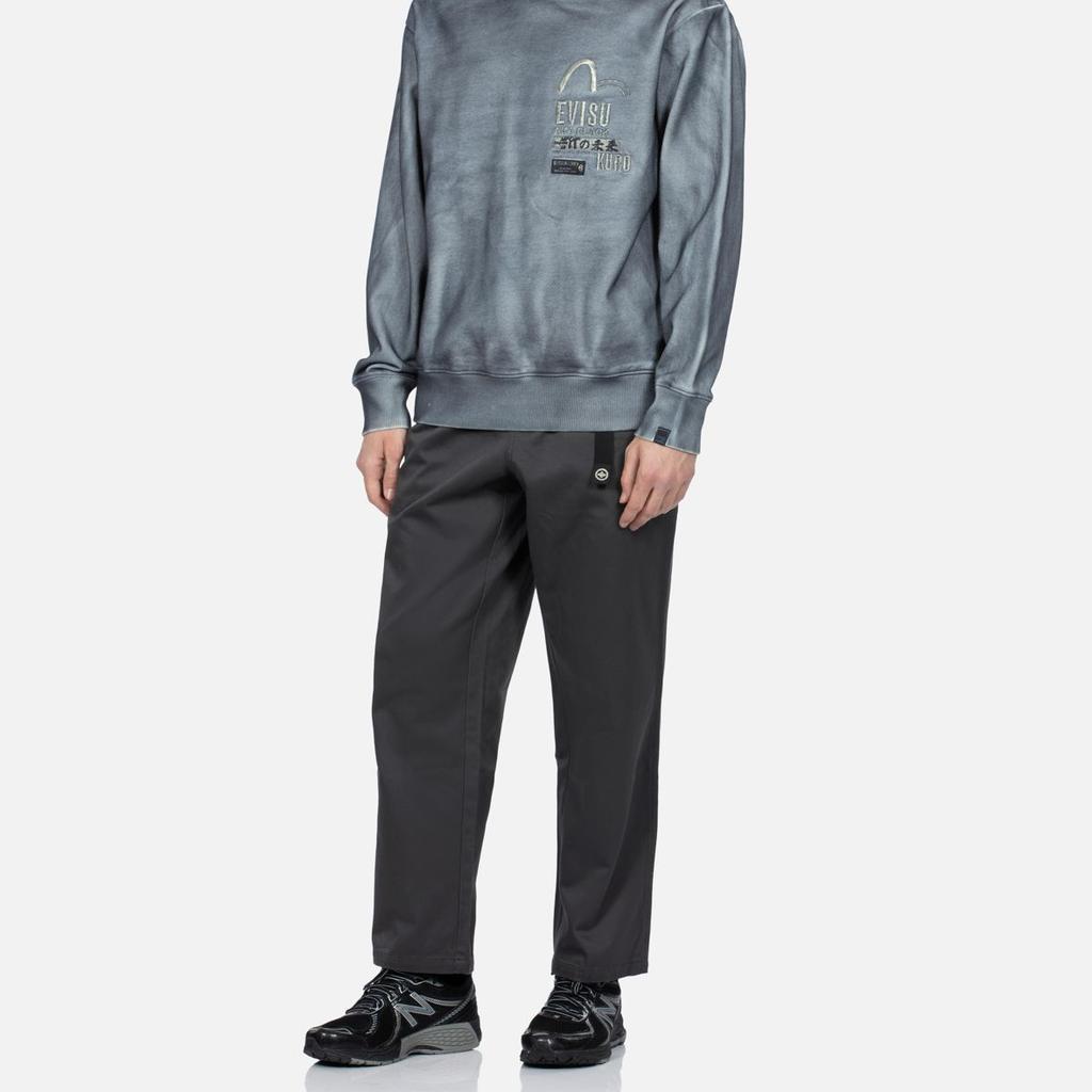 Evisu Seagull And Logo Embroidered Pocket Casual Pants Men pants Dark-Gray 2EAGNM3PT5138XXCT