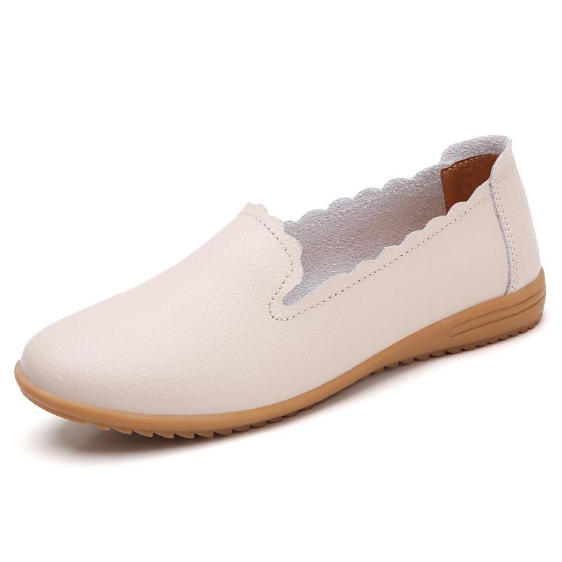 Women Slip On Moccasins Lady Simple Soft Driving Shoes Comfort Flats Nurse Loafers Minimalist Shoes for Mother