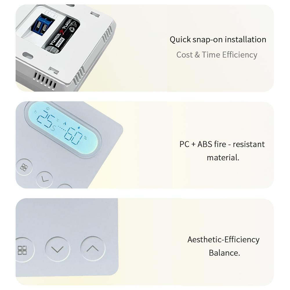 Tuya Zigbee Smart Thermostat Room Temperature Controller of Water Floor/Boiler Humidity Programmable Air Thermostat
