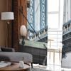 New York Cityscape Of Manhattan Downtown And Dumbo Bridge Brooklyn River Sheer Curtains for Bedroom Window Voiles Tulle Curtain