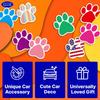 GEEKBEAR Paw Print Car Magnet - Colorful Reflective Weatherproof - Size: 12cm X 12cm (Gradient)
