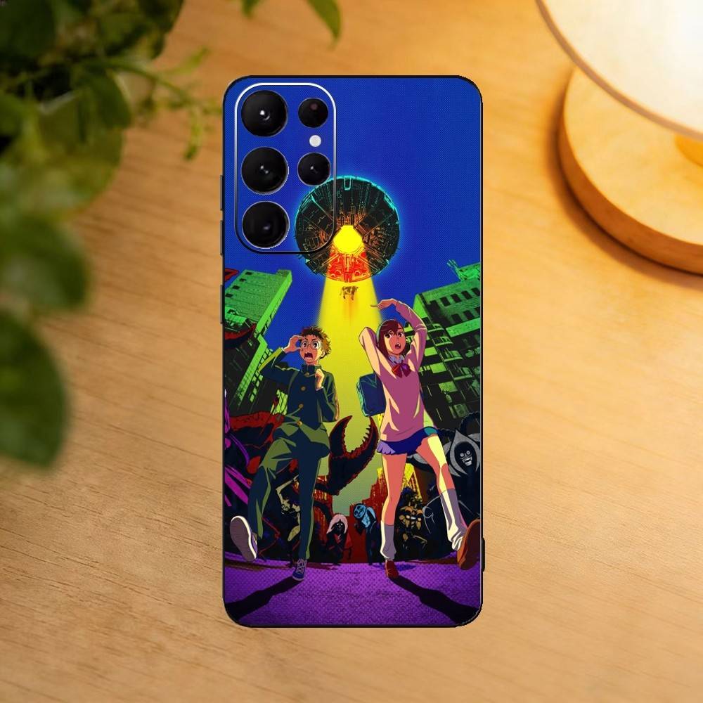 Momo D-Dandadan Okarun Phone Case For Samsung S25,24,23,22,30,21,10,9,Ultra,Plus,Lite Soft Black Case Samsung S22ULTRA5G