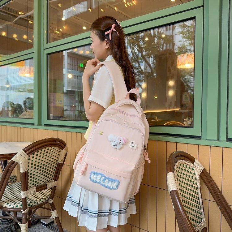 Schoolbag1011 new ins student versatile simple backpack backpack cute girl college student design waterproof schoolbag