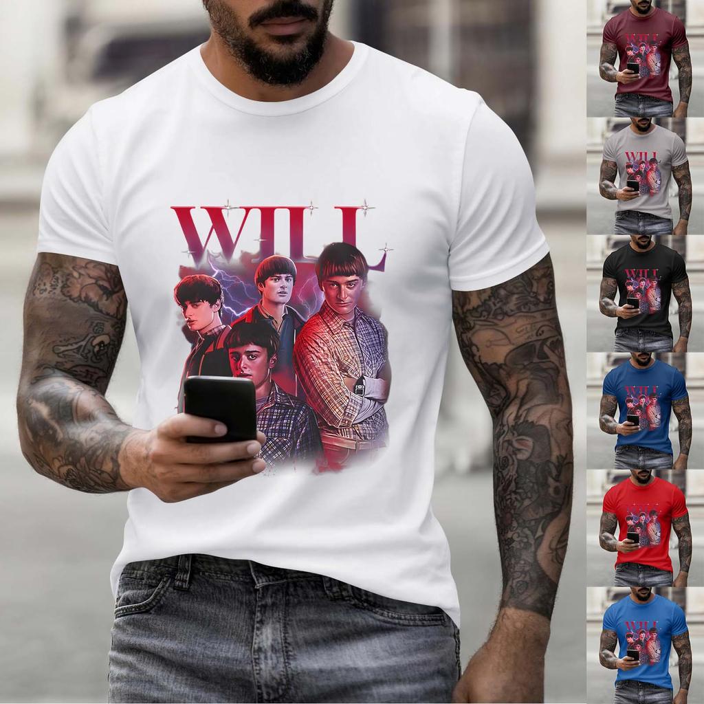 Fashion Round Neck Raglan Short Sleeve Workwear Printed Tops Ladies Summer Tops