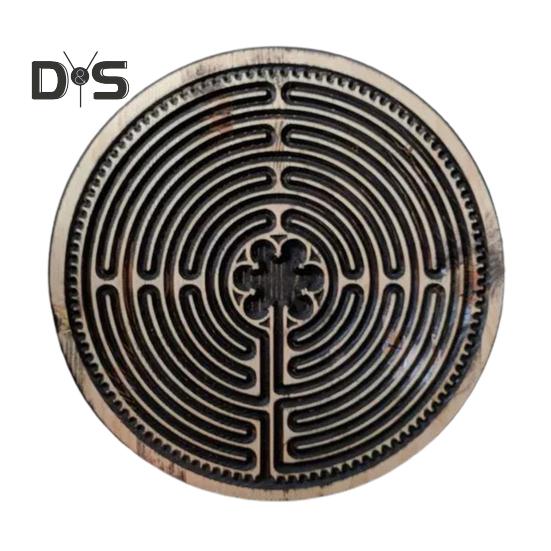 

Медитація Пальцевий лабіринт Молитва Інструмент для уважності Релаксація Тривога Полегшення Дерев яна кругла ручна дошка для пальців Лабіринт Різдвяний подарунок 40cm