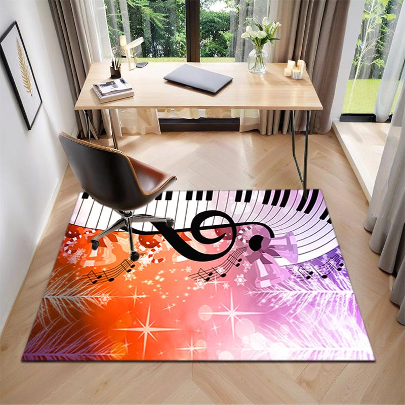 1Pc Piano keys music Printed circular carpet, home door mat, outdoor travel protection carpet A11
