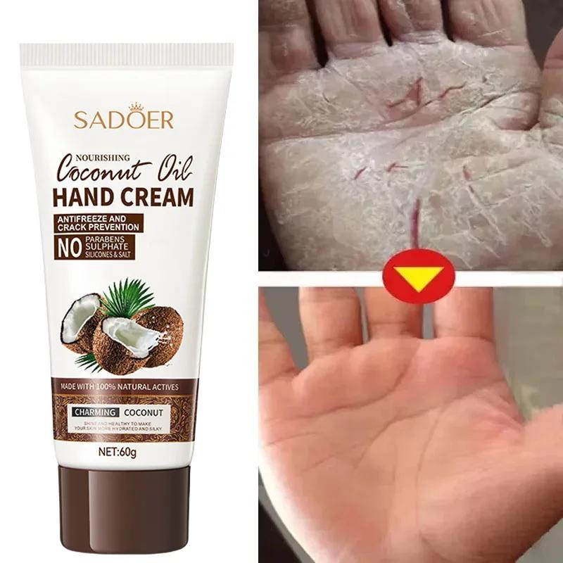 Anti-Wrinkle Hand Cream Whitening Nourishing Coconut Moisturising Cream Anti-Dry Chapped Hands Dead Skin Removal Moisturising