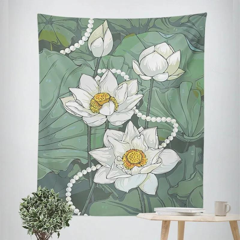 Succulent Plants Flowers Decorative Tapestry Home Wall Decor Office Living Room Tapestry