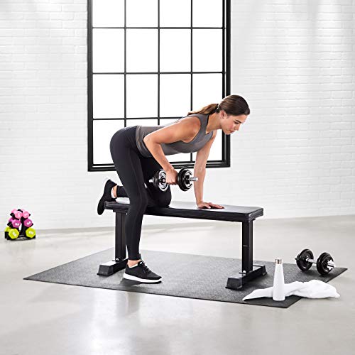 Amazon Basics High-Density Exercise Mat, 0.8 x 1.8m, Black