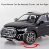 1:24 Q5 Rs7 Alloy Car Diecast Model Toys Front Wheel Steering 6 Doors Opened Sound Light Pull Back For Boyfriend's Birthday Gift