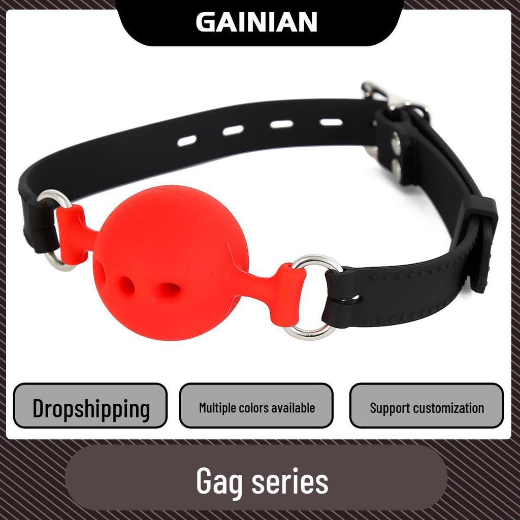 Silicone Erotic Bondage Gag Toy - European & American Oral Passion Prop
