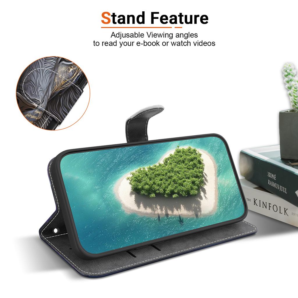 For Honor 400 5G (Global) Leather Case Stand Wallet Pattern Printing Phone Cover with Wrist Strap