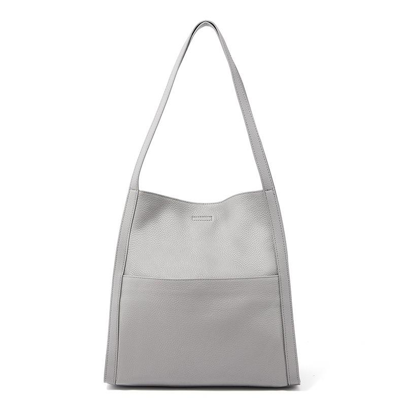 Leather Women's Bags, New Large-capacity Tote Bags, High-end Simple Commuting Shoulder Bags, Versatile Fashion Women's Bags