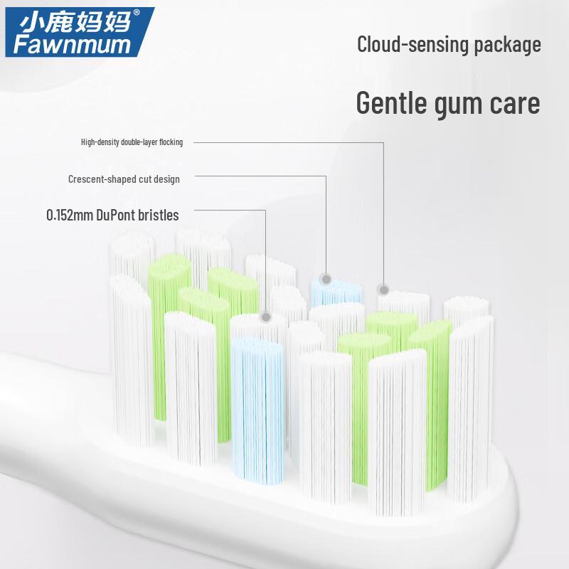 FAWNMUM Electric Toothbrush Set with 3 Brush Heads