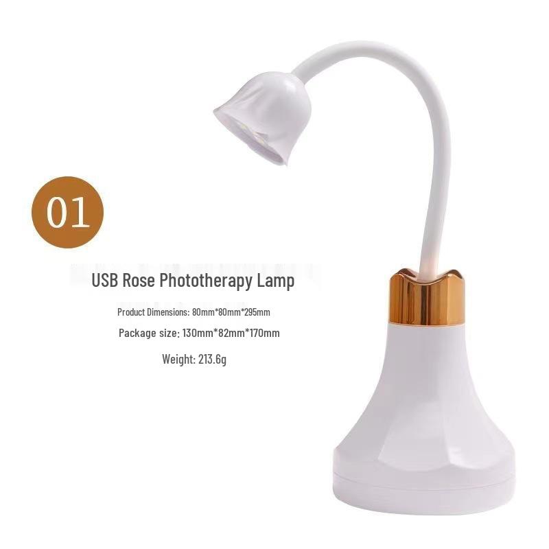 Portable Rechargeable 36W Nail Lamp - Quick Dry Lotus Lamp for Adhesive Nail Tips