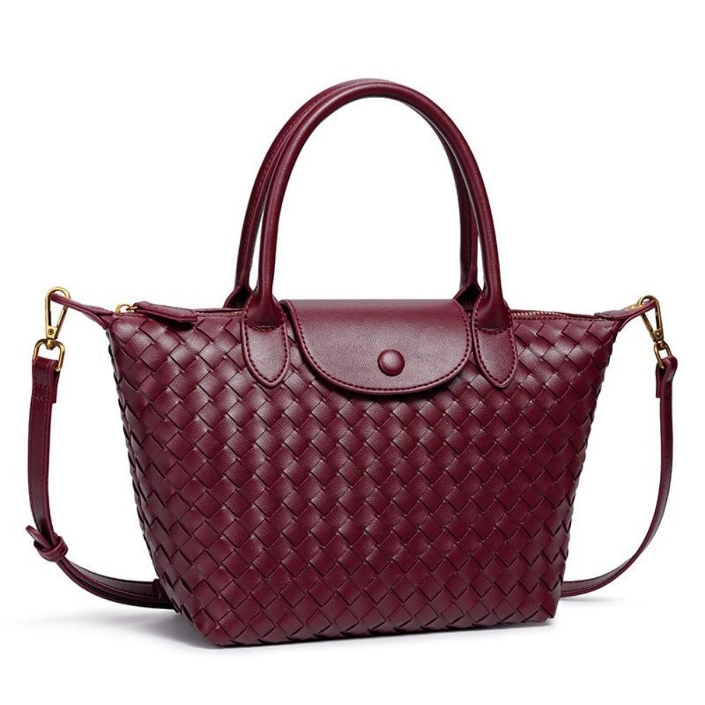 New Woven Longxiang Dumpling Bag, Hand-woven Bag, Large-capacity Commuting Versatile Portable Messenger Bag