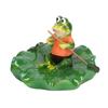Simulation Resin Floating Lotus Leaf Frogs Ornament Fish Pond Fountain Landscape Decor