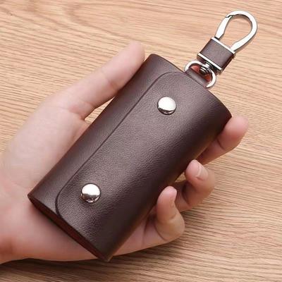 Sac à clés Porte-clés Pochette Cuir Organisateur de clés de voiture Porte-clés décontracté pour femmes de ménage Hommes