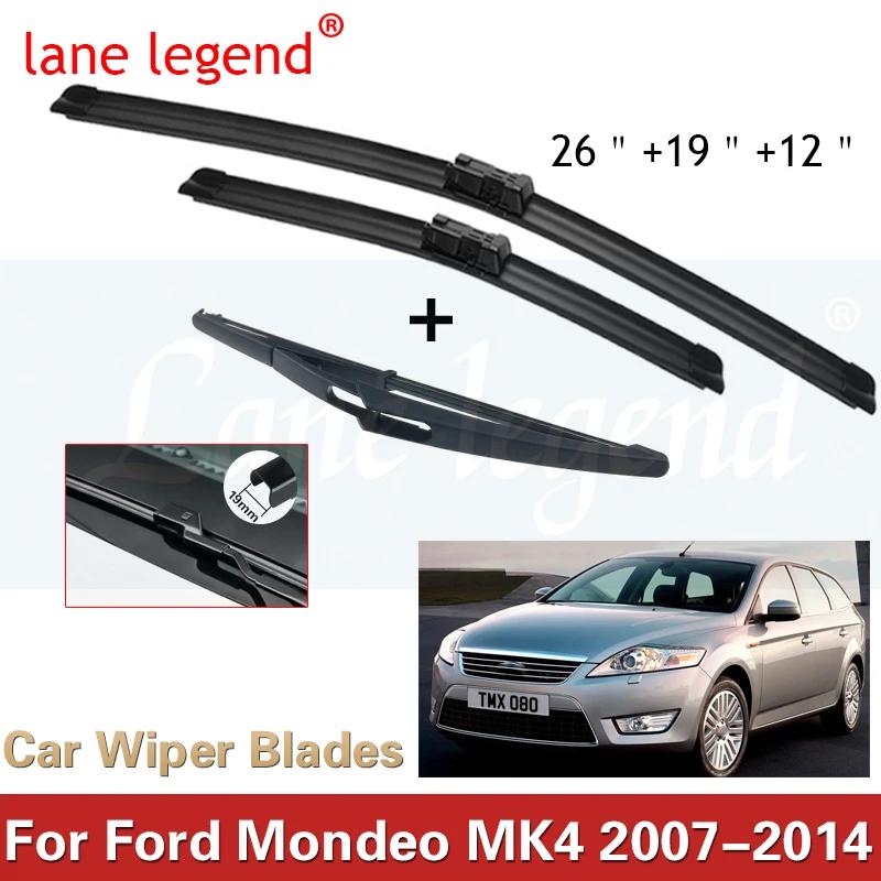 

Front Rear Wiper Blades for Ford Mondeo MK4 2007 2008 2009 2010 2011 2012 2013 2014 Windshield Windscreen Window Car Accessories Front Rear 3pcs