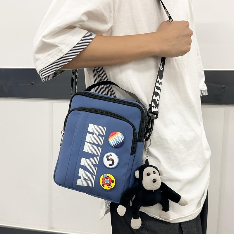 Pánská malá taška s potiskem písmen, taška přes rameno, dámská sportovní crossbody taška