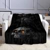 1PC Raven on glowing skull Print Adult Children Warm Blankets Home Travel Car Soft and Comfortable Suitable for all seasons