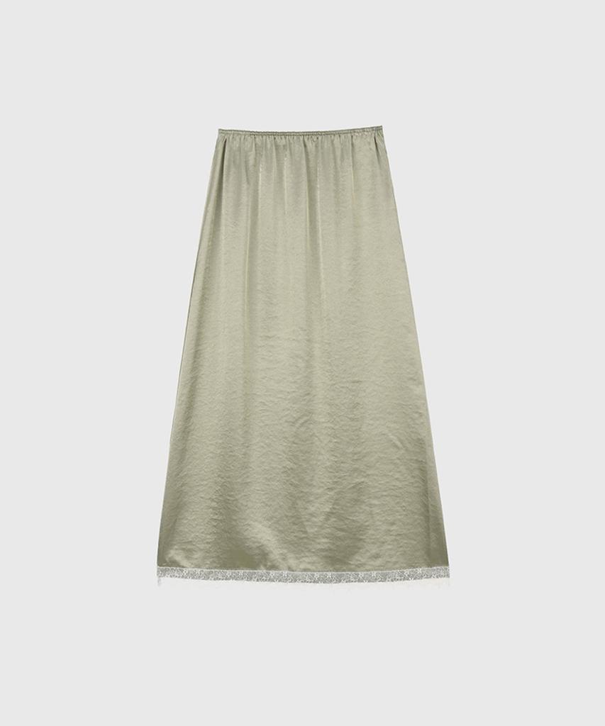 Kwinseulaebis Lacy Satin Lace Midi Skirt