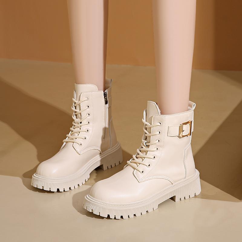 2025 Woman's Fashion Hot Selling High Quality Boots Short Plush Side Zipper Ankle Boots Winter Women Shoes Fashion Round Head