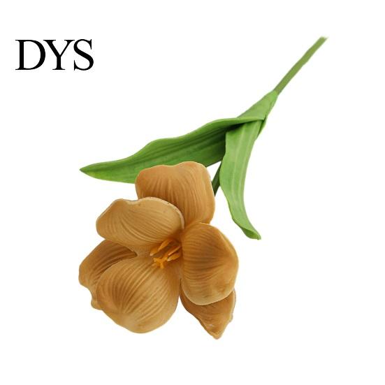 Maintenance-Free Artificial Flowers Opening Tulip with Stem, Realistic Fake Flower, Faux Bendable Stem Floral Arrangement Bloom for Wedding Party Home