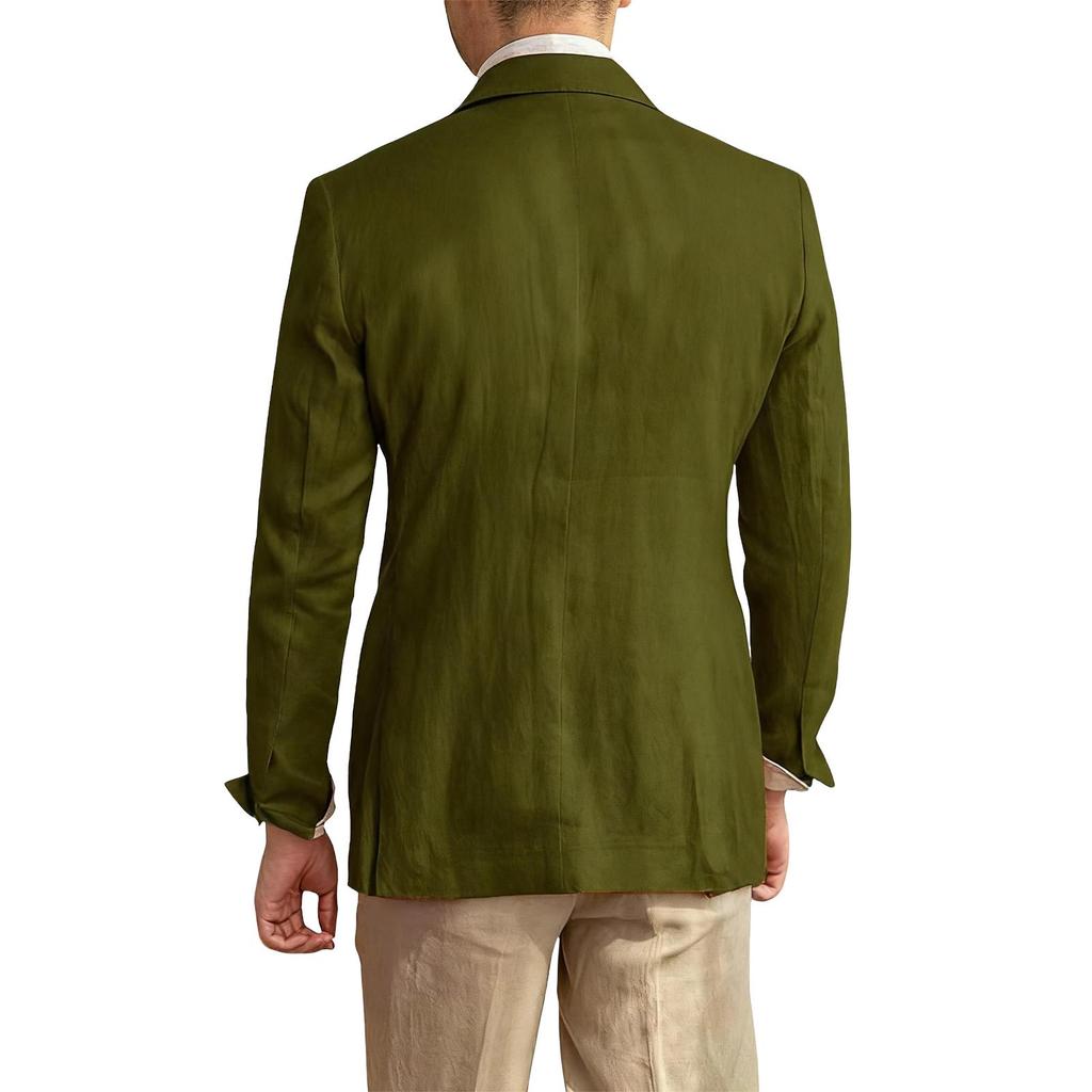 Men's  Jacket Lightweight Casual Sport Coats Soild Color One Button Suit Jacket With Pockets