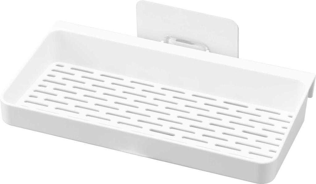 Yamazaki Film Hook Mouthpiece Draining Rack, White, W18 x D10 x H2.7cm (excluding film hook), Tower brand, Floating Storage, Contact Lens Supplies