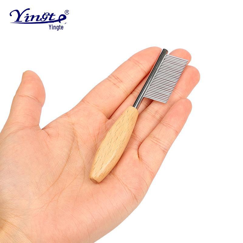 Dual Pet Grooming Comb: Designed for Dog & Cat Facial Hair, Dense Teeth, Narrow Spacing, Small & Mini for Precision Grooming.