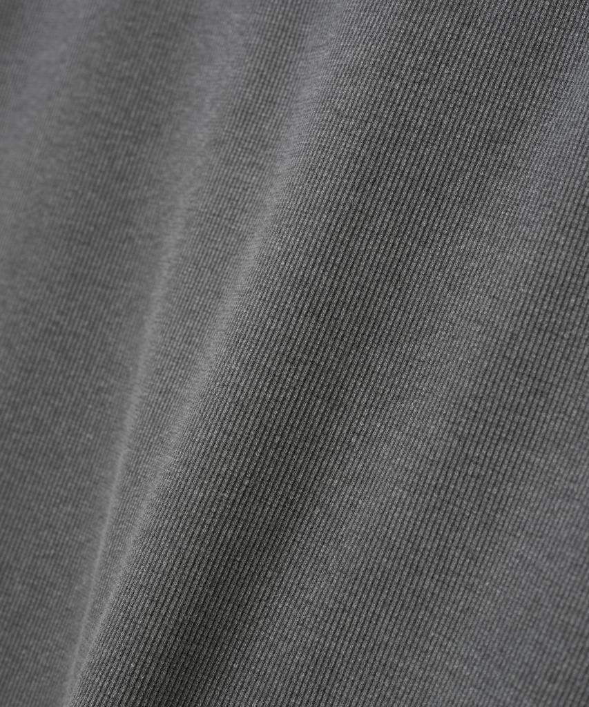 MILLO WOMEN Button Mix T-Shirt [Charcoal]