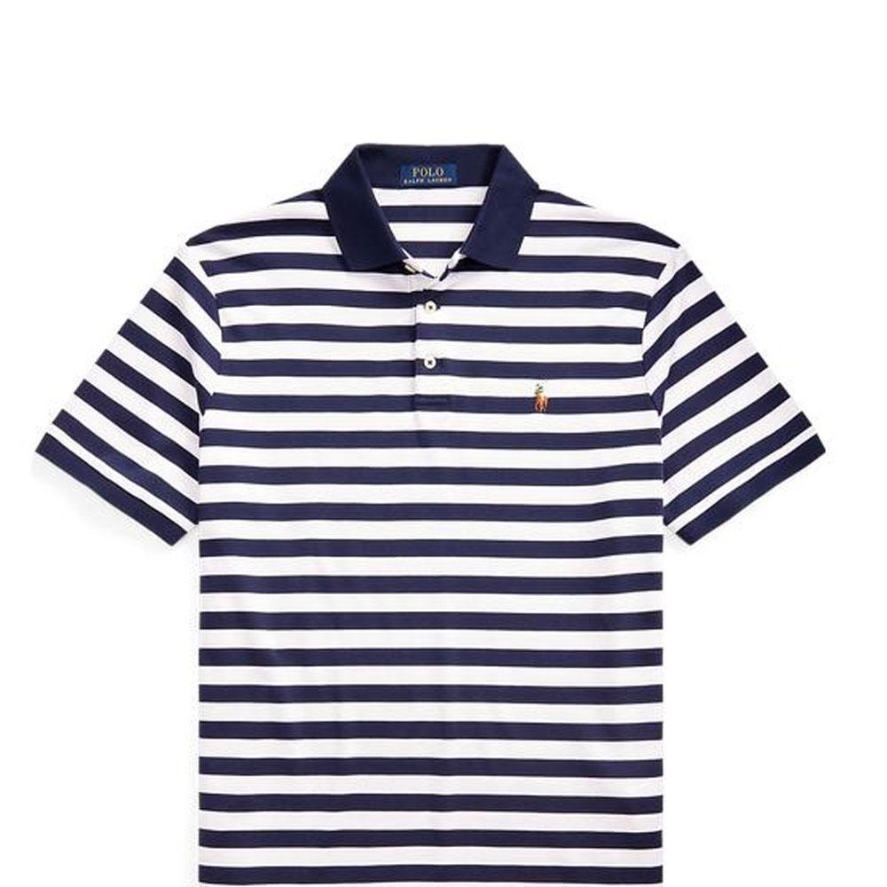Polo Ralph Lauren SS22 Striped Slim Fit Embroidered Logo Short Sleeve Polo Shirt Men Tops Navy-Blue MNPOKNI1N821598-410