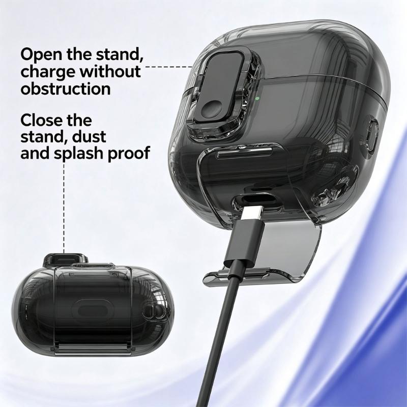 Clear Hard Shell Cover With Lock Buckle For FreeClip 2 Headsets, AntiScratch And Shockproof Protections Shell For Daily Use
