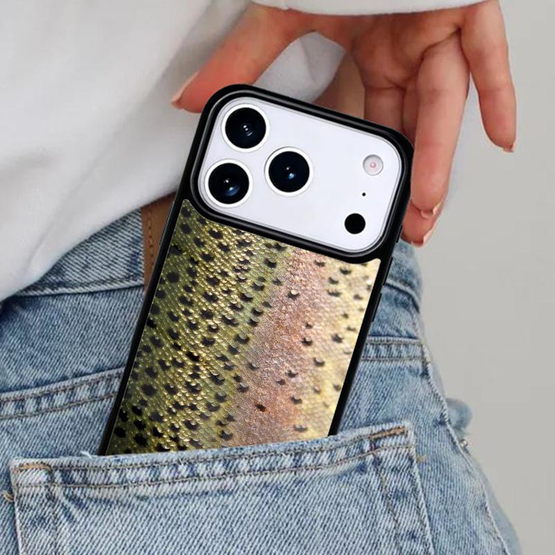 Rainbow Trout Fishing Skin Phone Case for iPhone 17ProMax 12 13 14 15 16e 17 Pro Max Plus Air Cover