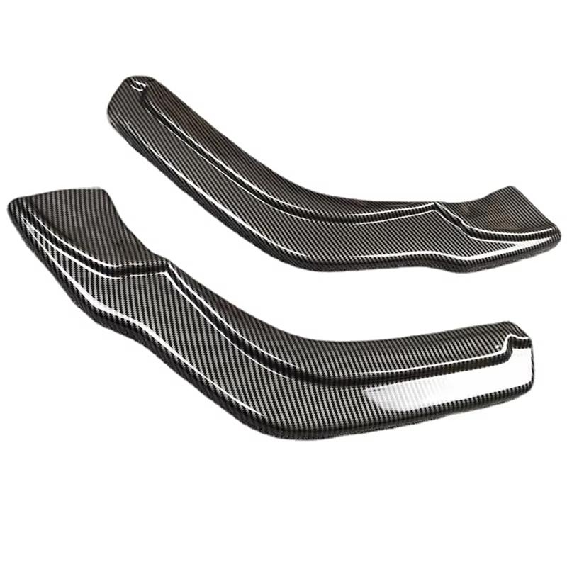 Car External Trim Rear Bumper Spoilers For VW Tiguan R-Line 2017- Rear Bumper Lip Side Splitters Flaps Carbon Fiber Pattern