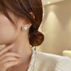 925 Silver Needle Spiral Pearl Stud Earrings for Women - High-end and Elegant Earrings, Pure Silver Needle Luxury Ear Jewelry
