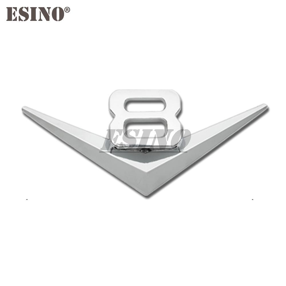 3D V6 V8 Pattern Car Metal Alloy Trunk Fender Adhensive Badge Body Tailgate Displaceme Emblem For Volkswagen Touareg Phaeton