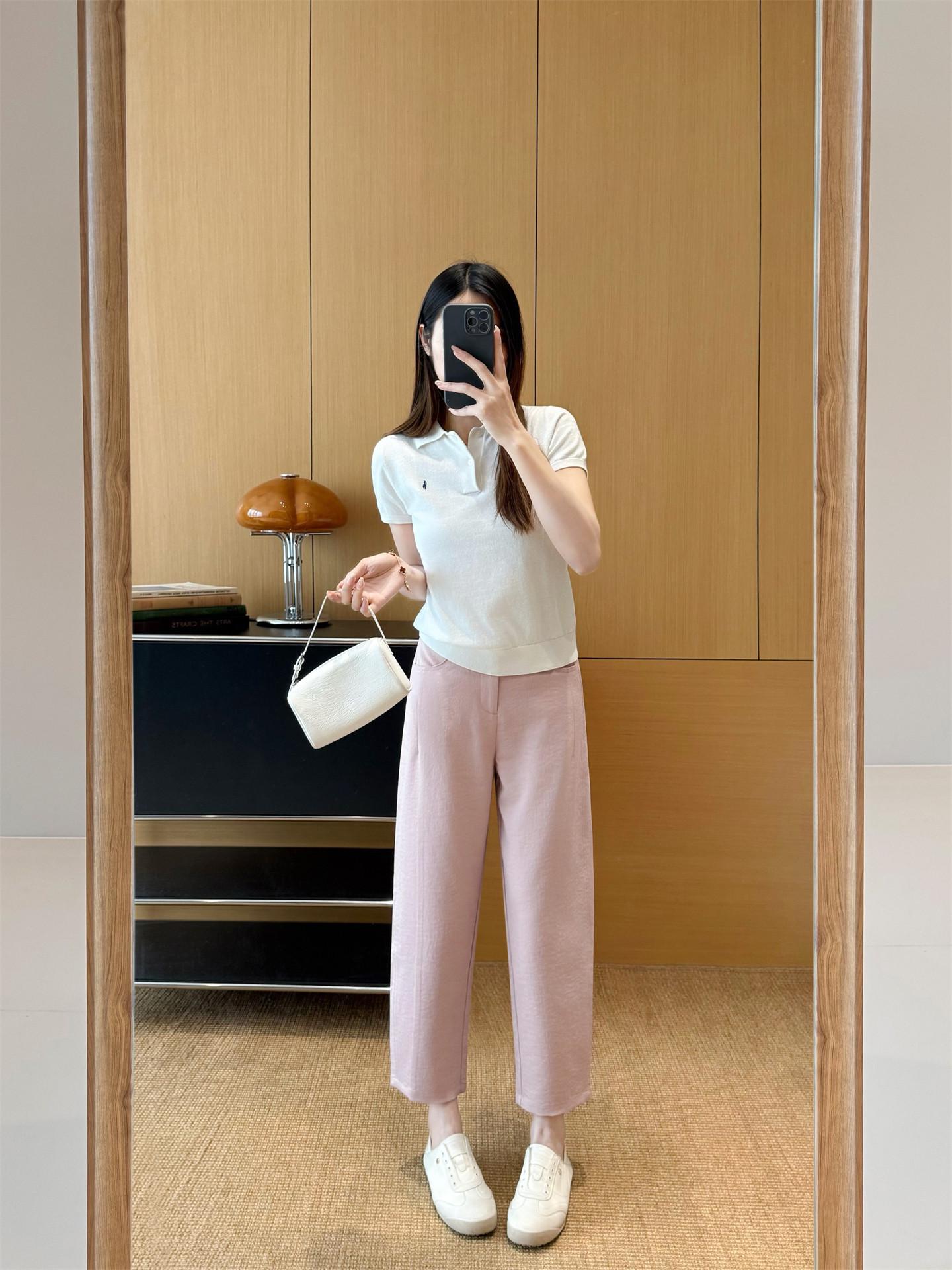 

Model Straight-Leg Pants: Lyocell Tencel Casual Sun-Protective Wide-Leg Harem Pants for Women Medium