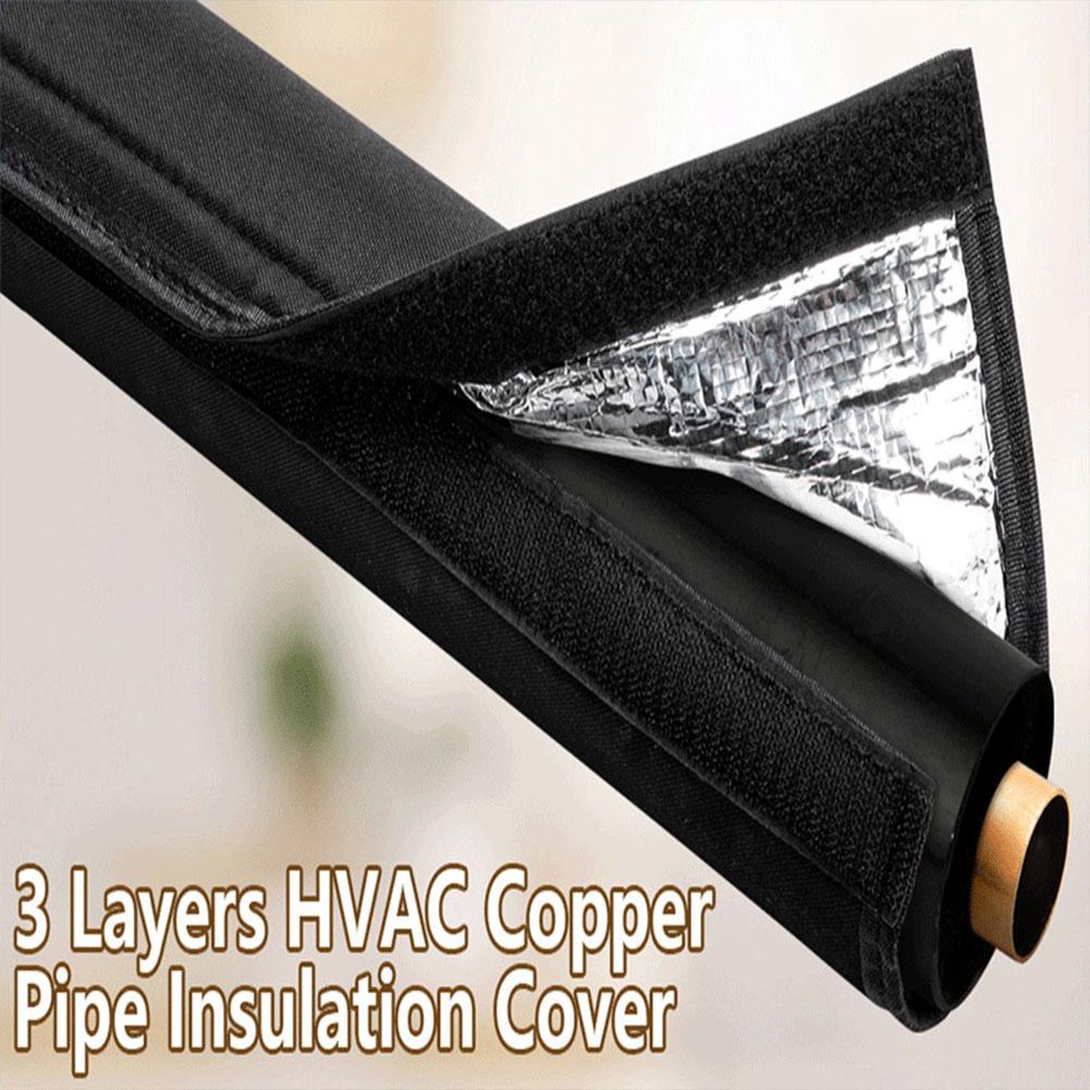 Portable AC Hose Insulation Sleeve 3 Layers AC Duct Insulation Wrap HVAC Copper Pipe Insulation Cover Protector for Outside