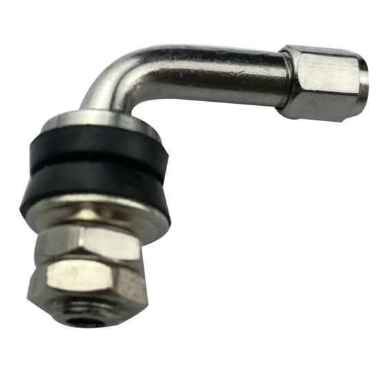 4 Pezzi Angolo Retto Cromo Metallo Auto Moto Ruota Pneumatico Steli Valvola Pneumatico Bullone